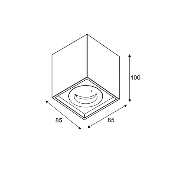 ΕΠΙΤΟΙΧΟ ΦΩΤΙΣΤΙΚΟ 1ΧGU10 ΜΑΥΡΟ ΤΣΙΜΕΝΤΟ 8,5X8,5XH10CM MONTE ACA DECOR – MK131S10B