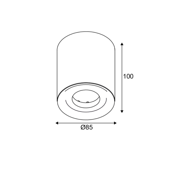 ΕΠΙΤΟΙΧΟ ΦΩΤΙΣΤΙΚΟ 1ΧGU10 ΛΕΥΚΟ ΤΣΙΜΕΝΤΟ D8,5XH10CM MONTE ACA DECOR – MK141S10W