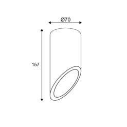 ΕΠΙΤΟΙΧΟ ΦΩΤΙΣΤΙΚΟ 1ΧGU10 ΜΑΥΡΟ ΤΣΙΜΕΝΤΟ D7XH16CM FALTSO ACA DECOR – MK151S16B