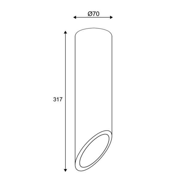 ΕΠΙΤΟΙΧΟ ΦΩΤΙΣΤΙΚΟ 1ΧGU10 ΜΑΥΡΟ ΤΣΙΜΕΝΤΟ D7XH32CM FALTSO ACA DECOR – MK151S32B