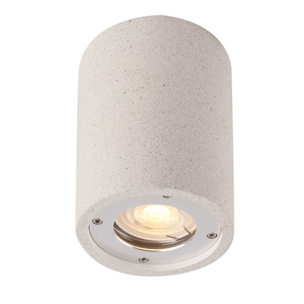 ^ΣΤΡΟΓΓΥΛΟ ΦΩΤΙΣΤΙΚΟ ΟΡΟΦΗΣ IP65 GU10 ΛΕΥΚΟ ΤΣΙΜΕΝΤΟ ACA – MK163130RW