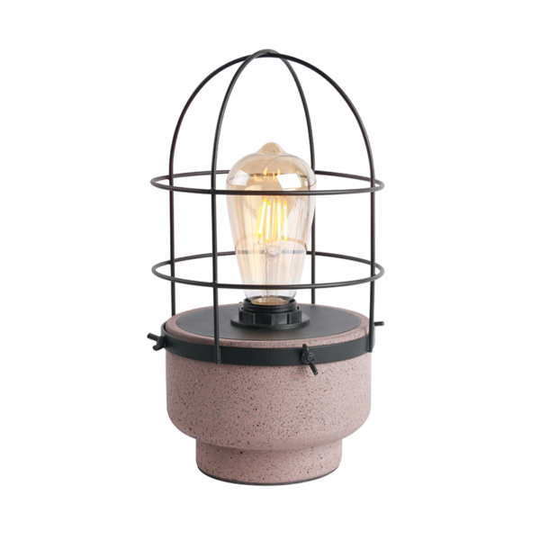 ΕΠΙΤΡΑΠΕΖΙΟ ΦΩΤΙΣΤΙΚΟ 1ΧΕ27 ΚΟΚΚΙΝΟ ΤΣΙΜΕΝΤΟ+ΜΑΥΡΟ ΜΕΤΑΛΛΟ D16XH29CM EPOQUE ACA DECOR   – MK331T16RB