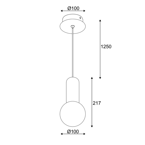ΚΡΕΜΑΣΤΟ ΦΩΤΙΣΤΙΚΟ 1ΧG9 ΓΚΡΙ ΤΣΙΜΕΝΤΟ+ΛΕΥΚΟ ΓΥΑΛΙ D100XH120CM VENUS ACA DECOR – MK421P10G