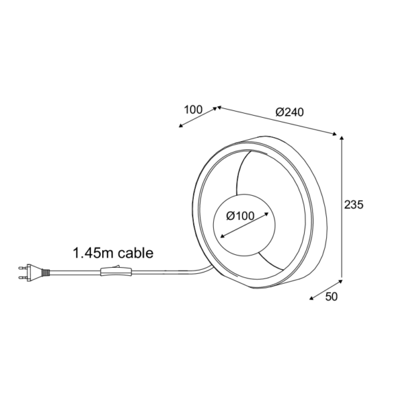 ΕΠΙΤΡΑΠΕΖΙΟ ΦΩΤΙΣΤΙΚΟ 1ΧG9 ΓΚΡΙ ΤΣΙΜΕΝΤΟ+ΛΕΥΚΟ ΓΥΑΛΙ D24x10CM VENUS ACA DECOR   – MK421T24G