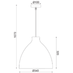 ACA DECOR   – Κρεμαστό Φωτιστικό 1ΧΕ27 Καφέ Καλάμι Φ34ΧΗ107cm