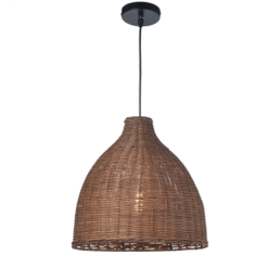ACA DECOR   – Κρεμαστό Φωτιστικό 1ΧΕ27 Καφέ Καλάμι Φ34ΧΗ107cm