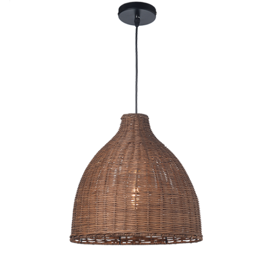 ACA DECOR   – Κρεμαστό Φωτιστικό 1ΧΕ27 Καφέ Καλάμι Φ34ΧΗ107cm