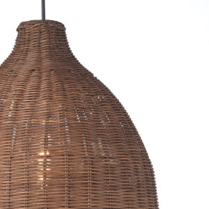 ACA DECOR   – Κρεμαστό Φωτιστικό 1ΧΕ27 Καφέ Καλάμι Φ34ΧΗ107cm