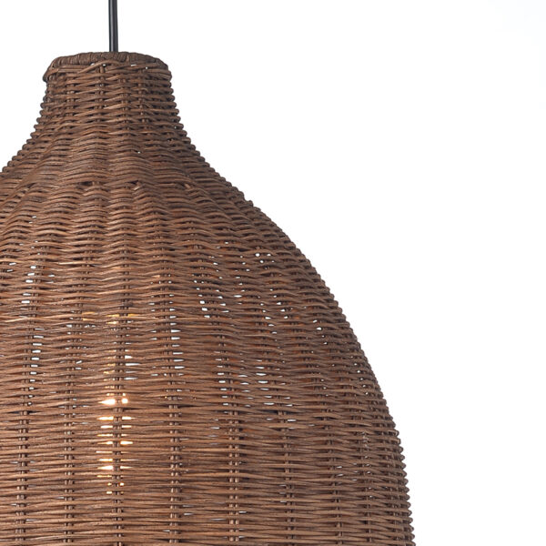 ACA DECOR   – Κρεμαστό Φωτιστικό 1ΧΕ27 Καφέ Καλάμι Φ34ΧΗ107cm