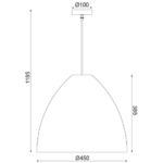 ACA DECOR   – Κρεμαστό Φωτιστικό 1ΧΕ27 Καφέ Καλάμι Φ450 – ML1013012B