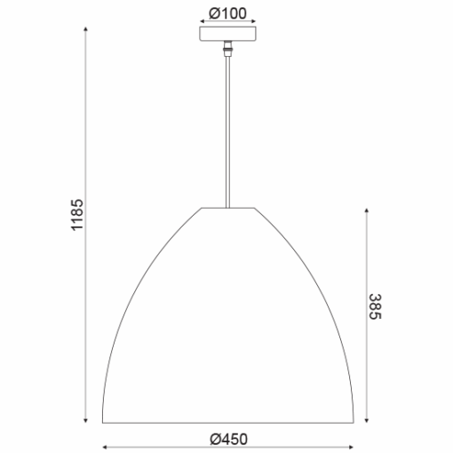 ACA DECOR   – Κρεμαστό Φωτιστικό 1ΧΕ27 Καφέ Καλάμι Φ450 – ML1013012B