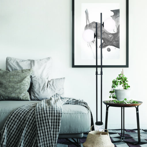 ΕΠΙΔΑΠΕΔΙΟ ΦΩΤΙΣΤΙΚΟ 2ΧΕ14 QUADRO ΜΑΥΡΟ ΜΕΤ/ΚΟ+ ΛΕΥΚΟ ΓΥΑΛΙ-ΜΑΡΜΑΡΟ IP20 40X15XH157CM ACA DECOR – ML127022FBK