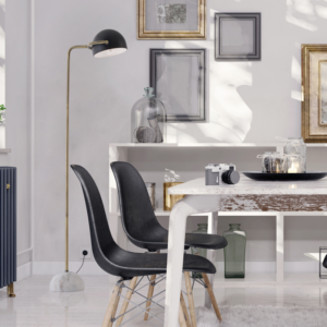 ACA DECOR   – Επιδαπέδιο Φωτιστικό 1XE27 Μεταλλικό + Μάρμαρο 24X44XH144cm