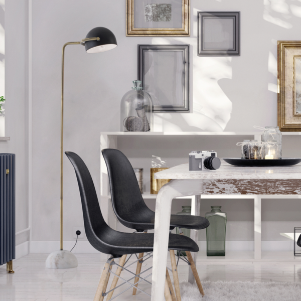 ACA DECOR   – Επιδαπέδιο Φωτιστικό 1XE27 Μεταλλικό + Μάρμαρο 24X44XH144cm