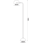 ACA DECOR   – Επιδαπέδιο Φωτιστικό 1XE27 Μεταλλικό + Μάρμαρο 24X44XH144cm