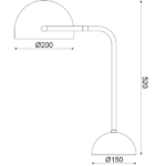ACA DECOR   – Επιτραπέζιο Φωτιστικό 1ΧΕ27 Μεταλλικό + Μάρμαρο 35Χ23ΧΗ48cm