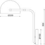 ACA DECOR   – Επίτοιχο Φωτιστικό 1ΧΕ27 Μεταλλικό 25Χ30ΧΗ42cm