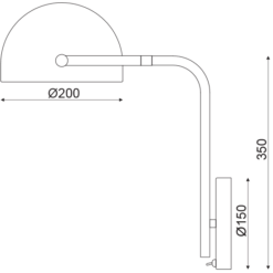 ACA DECOR   – Επίτοιχο Φωτιστικό 1ΧΕ27 Μεταλλικό 25Χ30ΧΗ42cm
