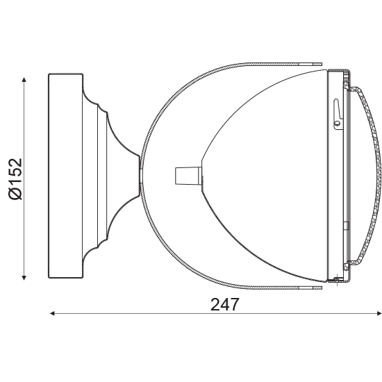 ACA DECOR  – Επίτοιχο Φωτιστικό 1ΧΕ14 Μεταλλικό Μαύρο + Γυαλί Φ15,2ΧΗ24,7cm