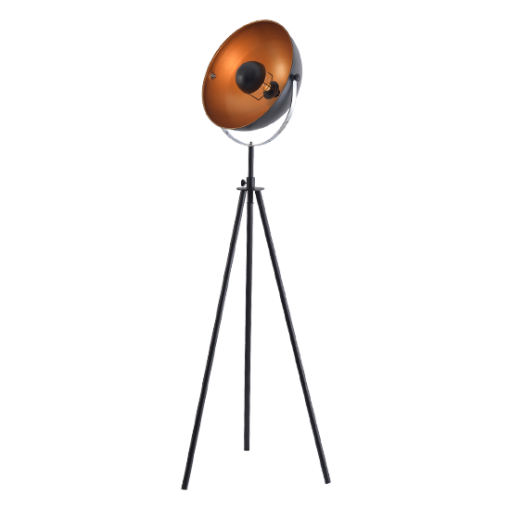 ACA DECOR – Επιδαπέδιο Φωτιστικό 1ΧΕ27 Μεταλλικό Μαύρο/Χρυσό ML306681FBG