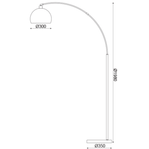 ACA DECOR  – Επιδαπέδιο Φωτιστικό 1ΧΕ27 Μεταλλικό Ορείχαλκο  + Μάρμαρο – ML312401FB