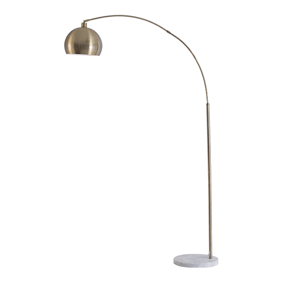 ACA DECOR  – Επιδαπέδιο Φωτιστικό 1ΧΕ27 Μεταλλικό Ορείχαλκο  + Μάρμαρο – ML312401FB