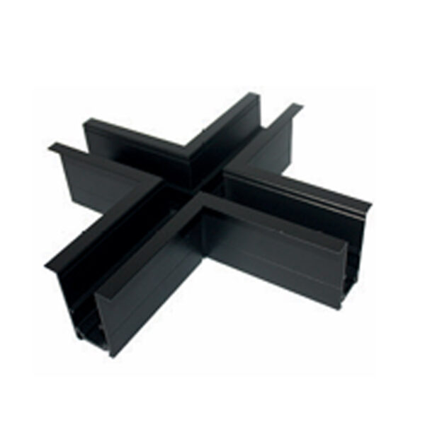 Σύνδεσμος ”+” για Μαγνητική Ράγα Χωνευτή με Αυτάκια 48V Μαύρη ACA – MRCROSSB