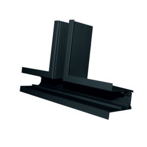 Σύνδεσμος ”Τ” για Μαγνητική Ράγα Χωνευτή με Αυτάκια 48V Μαύρη ACA – MRTB