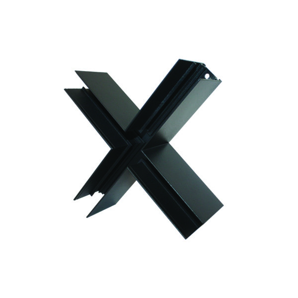 Σύνδεσμος ”+” για Μαγνητική Ράγα Οροφής/Κρεμαστή 48V Μαύρη ACA – MSCROSSB