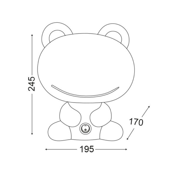 Επιτραπέζιο Παιδικό Φωτιστικό Βατραχάκι E14 Πλαστικό Πράσινο ACA DECOR – MT120941G