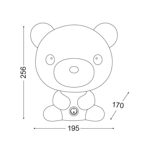 Επιτραπέζιο Παιδικό Φωτιστικό Αρκουδάκι E14 Πλαστικό Λευκό ACA DECOR – MT120961W