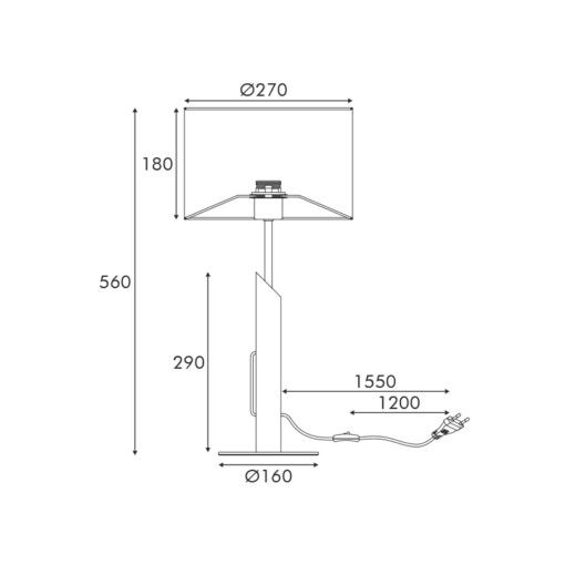 Πορτατιφ 1XΕ27 Μαύρο Μεταλλικό – Φυσικό Ξύλο με Μπεζ Αμπαζούρ H56*D27CM CLIFF ACA – MT21585
