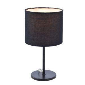 Πορτατίφ με Υφασμάτινο Καπέλο Μαύρο 1xE14 ACA DECOR – MT3000B