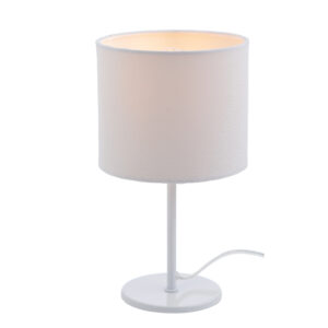 Πορτατίφ με Υφασμάτινο Καπέλο Λευκό 1xE14 ACA DECOR – MT3000W