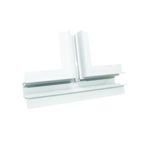 Σύνδεσμος ”Τ” για Μαγνητική Ράγα Χωνευτή Trimless 48V Λευκή ACA – MTTW