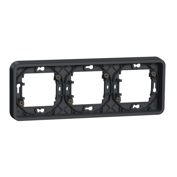 Schneider Mureva Styl πλαίσιο οριζόντιας τοποθέτησης, 3 θέσεων Ανθρακί IP55 – MUR34109