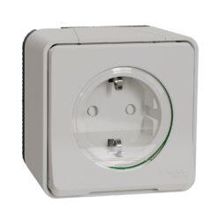 Schneider Mureva Styl πρίζα σούκο ασφαλείας επίτοιχη Λευκή IP55 – MUR39034