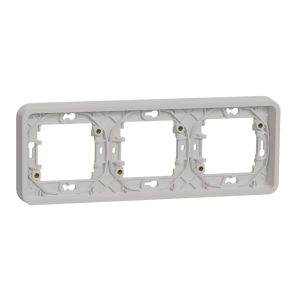 Schneider Mureva Styl πλαίσιο οριζόντιας τοποθέτησης, 3 θέσεων Λευκό IP55 – MUR39109