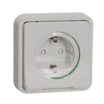 Schneider Mureva Styl πρίζα σούκο ασφαλείας χωνευτή Λευκή IP55 – MUR39132