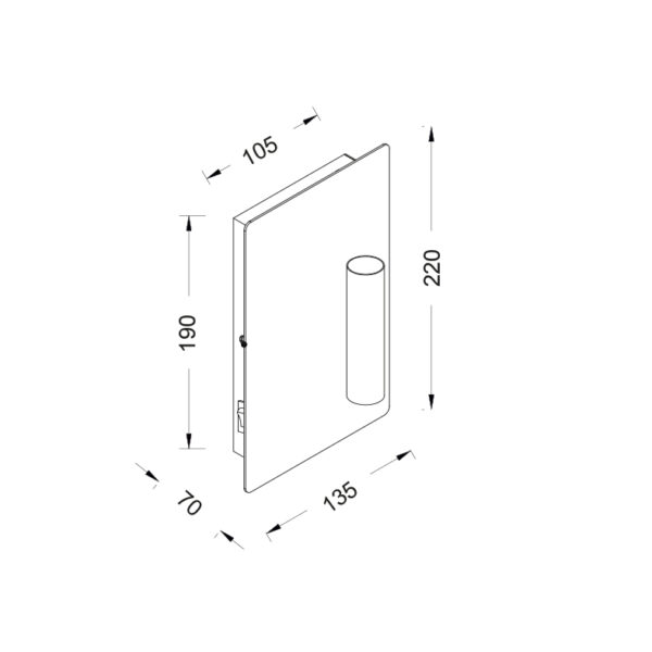 Επιτοίχιο Φωτιστικό 1ΧΕ14 Μεταλλικό Λευκό ACA DECOR  – MXB150021A