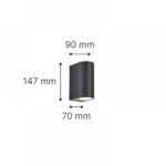 it-Lighting Michigan 2xGU10 Outdoor Up-Down Wall Lamp White D:14.7cmx9cm (80200124)