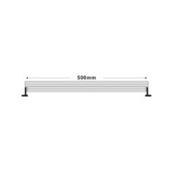LED  Προβολέας Γκρι Wallwasher 18W 1350lm 3000K 15° x 60° 0.5m IP66 με Ταχυσύνδεσμους ACA – NOC1830