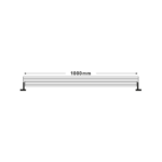 LED  Προβολέας Γκρι Wallwasher 36W 2520lm 3000K 15° x 60° 1m IP66 με Ταχυσύνδεσμους ACA – NOC3630