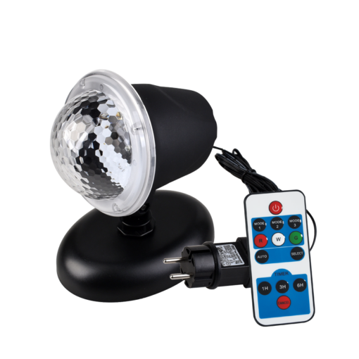 CHRISTMAS 6W LED PROJECTOR WITH 3 PATTERNS, IR REMOTE, BASE & 3M CABLE ACA – NOEL3