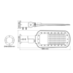 LED Φωτιστικό Δρόμου 60W 8400LM 4000K 140×90˚  230V AC IP66 ACA – NORD6040