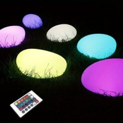 ΗΛΙΑΚΗ/ΕΠΑΝΑΦΟΡΤΙΖΟΜΕΝΗ RGBW LED ΠΕΤΡΑ 26*20*14cm IP54  ACA – NOST2620RGBW