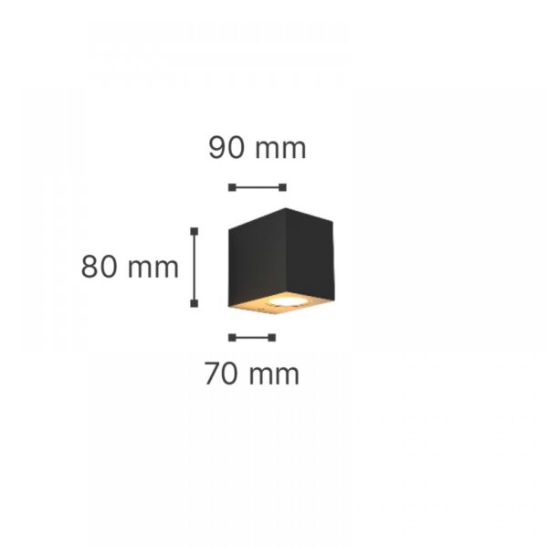 it-Lighting Norman 1xGU10 Outdoor Up or Down Wall Lamp Anthracite D:8cmx7cm (80200444)