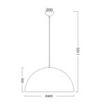 Κρεμαστό Φωτιστικό 1xΕ27 Μεταλλικό Μαύρο Φ400 ACA DECOR  – OD5391MB