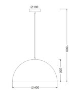 Κρεμαστό Φωτιστικό 1xΕ27 Μεταλλικό Κρεμ Φ400 ACA DECOR – OD5391MSW