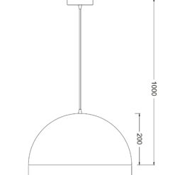 Κρεμαστό Φωτιστικό 1xΕ27 Μεταλλικό Κρεμ Φ400 ACA DECOR – OD5391MSW